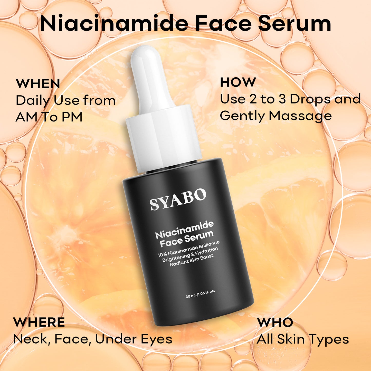 SYABO Niacinamide Face Cream, Anti-aging Face Moisturizer, Dilute Acne Marks, Even Skin Tone, Increase Skin Luster - All Skin Types 1.76 Fl. oz/ 50ml Skincare Lighten Skin Repair Moisture Hydrate Hydrating Moisturizing