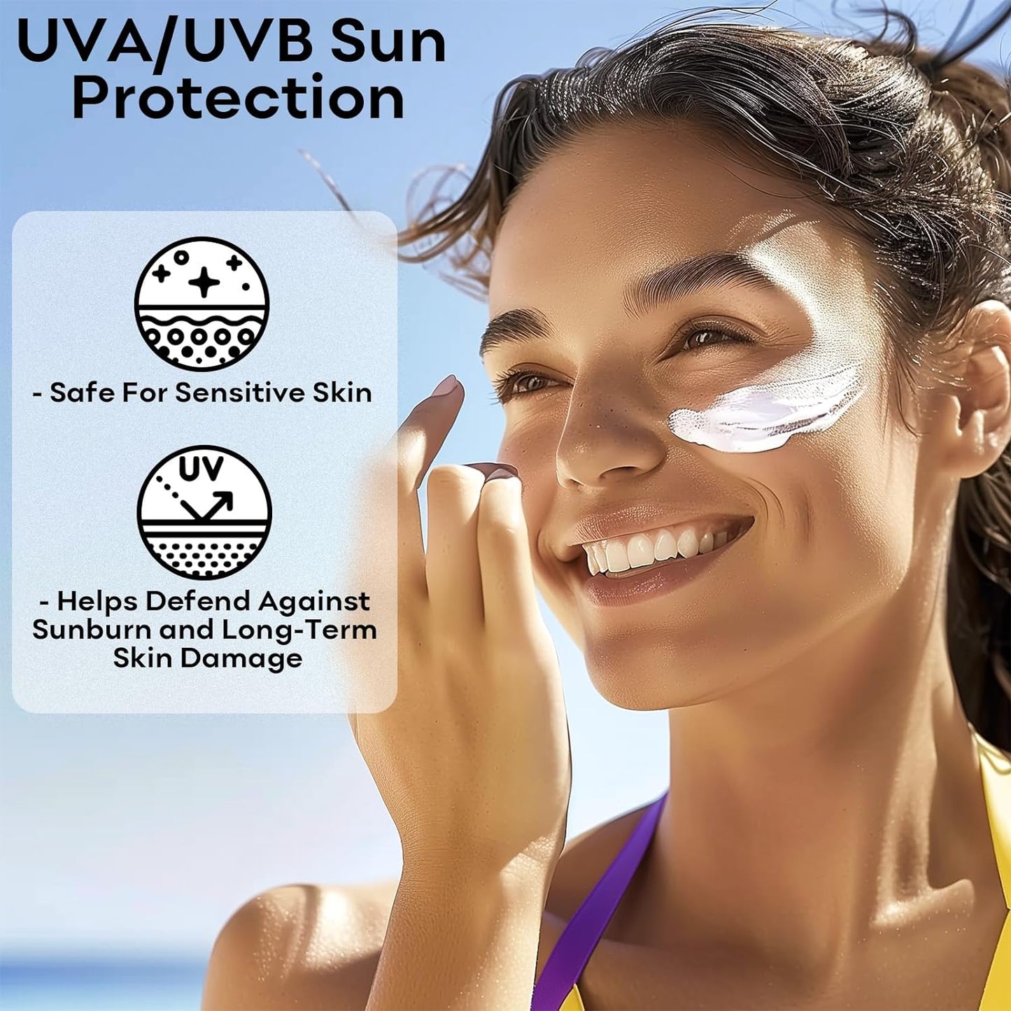 Mineral Sunscreen, SPF 50+ Sunscreen Lotion with Zinc Oxide, Water Resistant Face Sun Cream, Calms Sensitive Skin and Acne-Prone Skin, Broad Spectrum UVA/UVB Sun Protection, 1.7 FL OZ