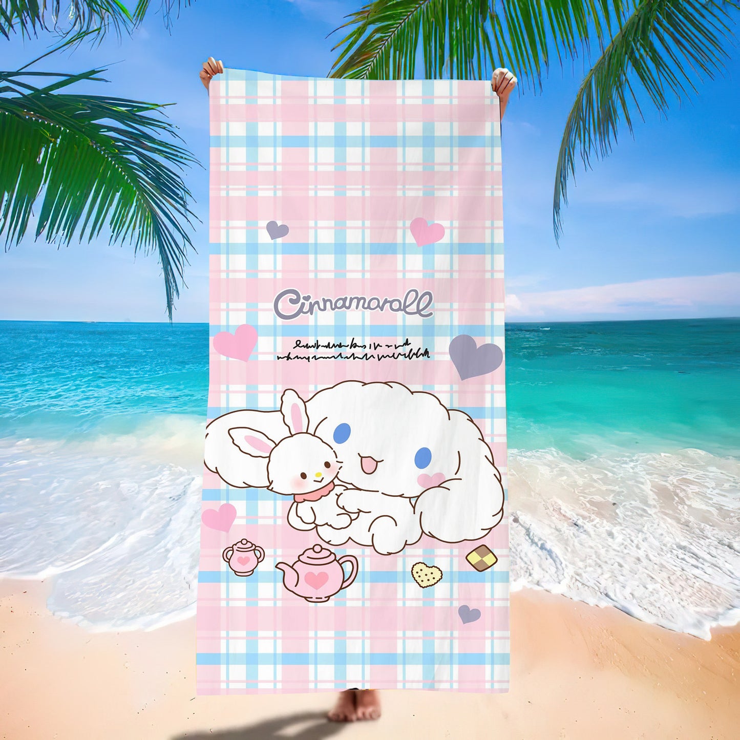 Sanrio&Stitch&Barbie&Mermaid Bath Towel