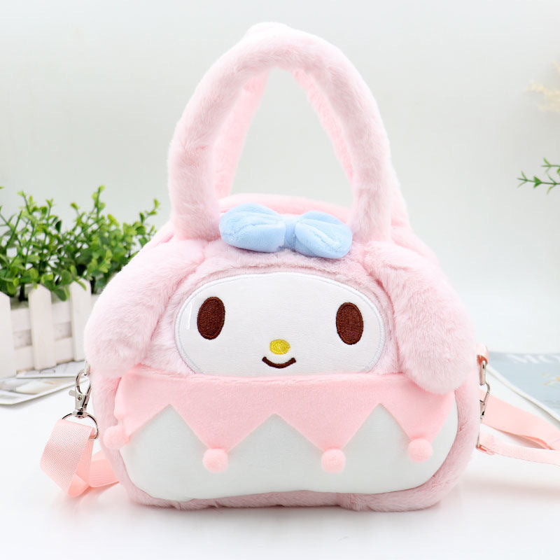 Sanrio fluffy 2 in 1 messenger bag&handbag