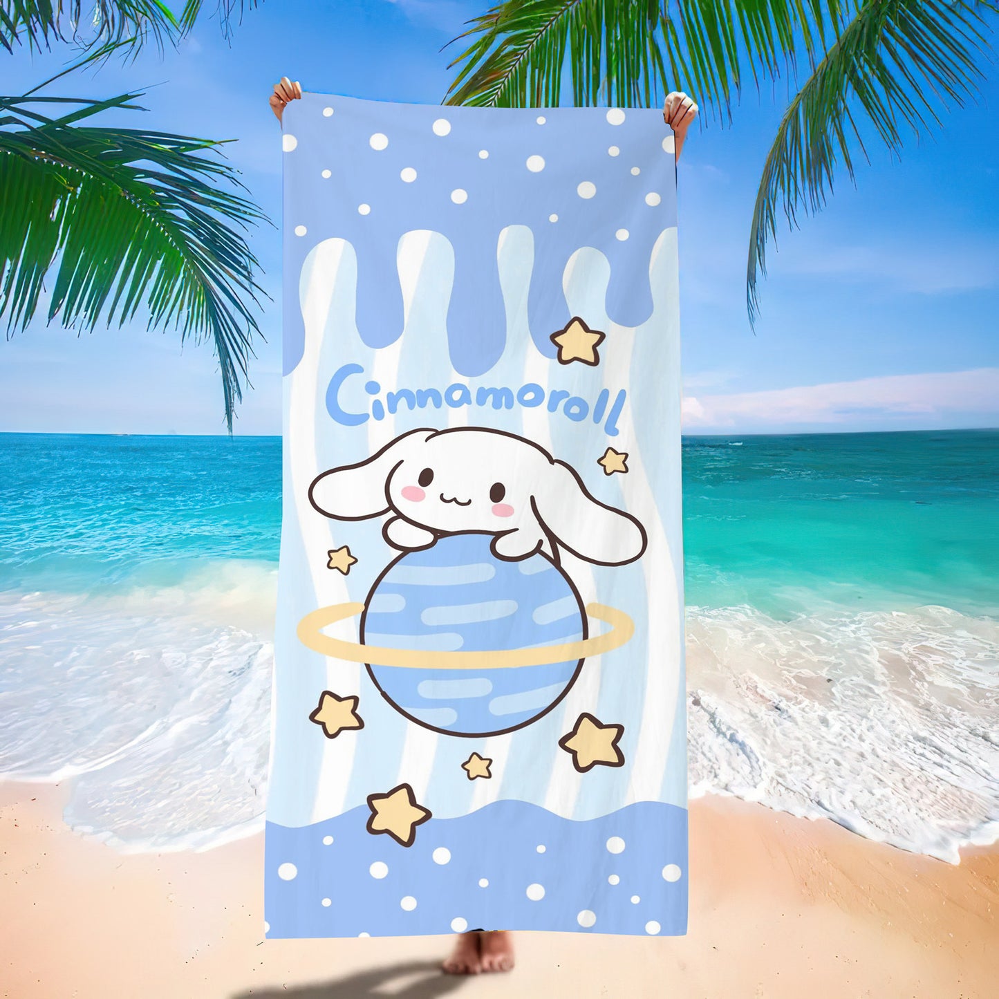 Sanrio&Stitch&Barbie&Mermaid Bath Towel
