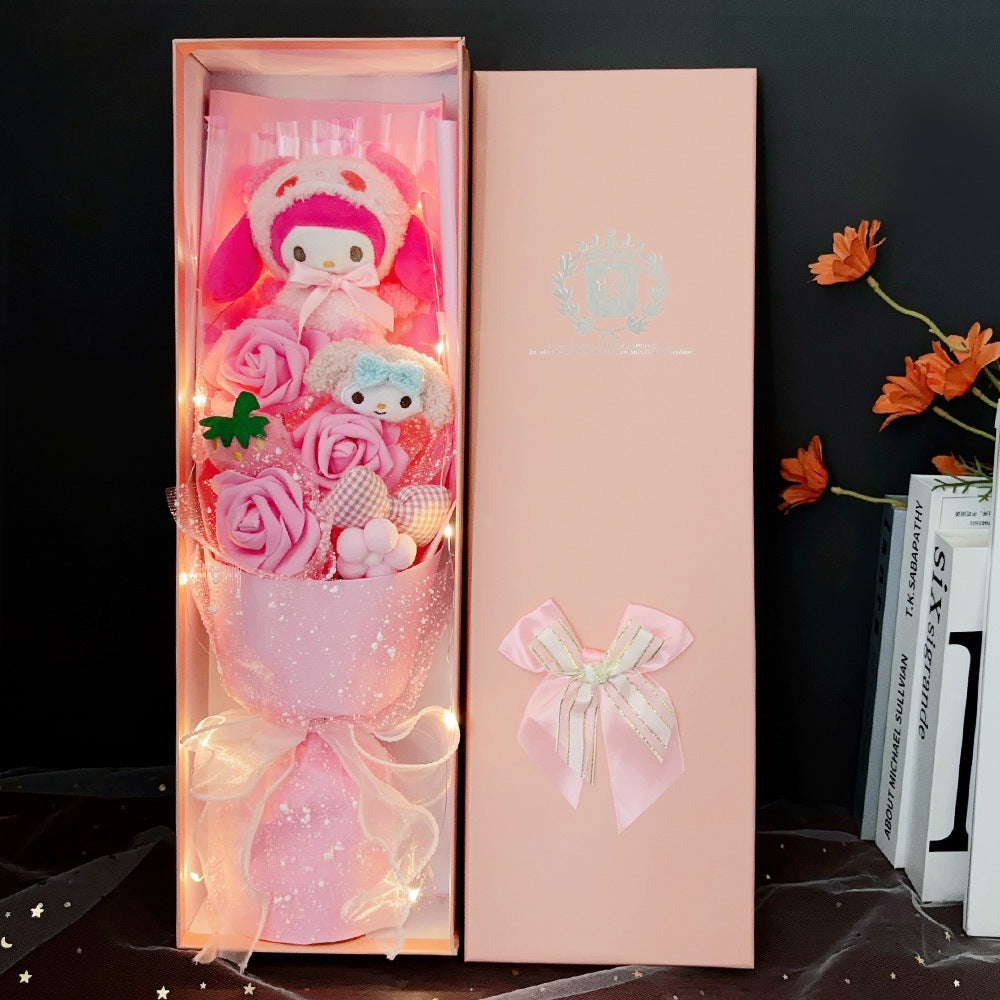 Stitch&Sanrio bouquet with lights