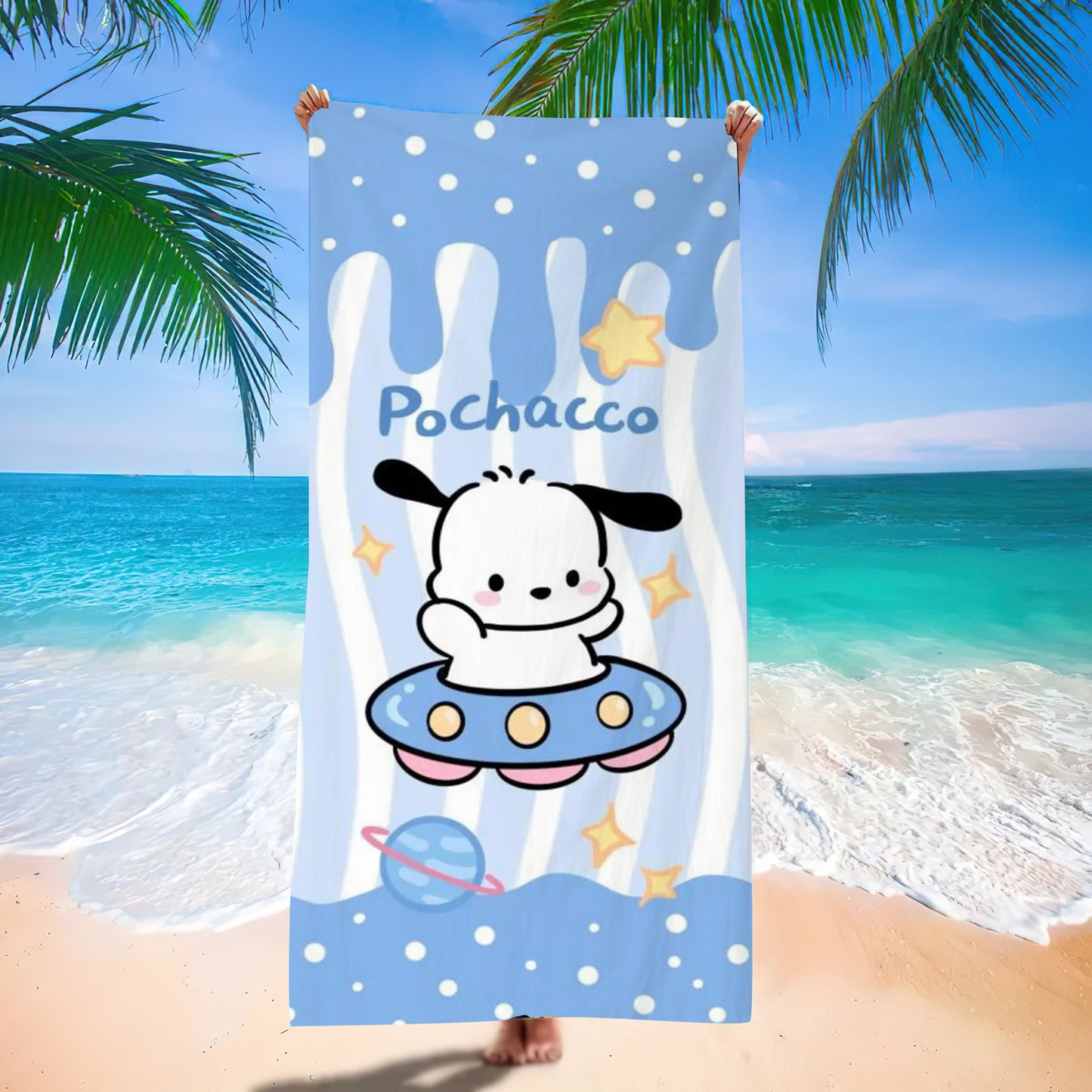 Sanrio&Stitch&Barbie&Mermaid Bath Towel