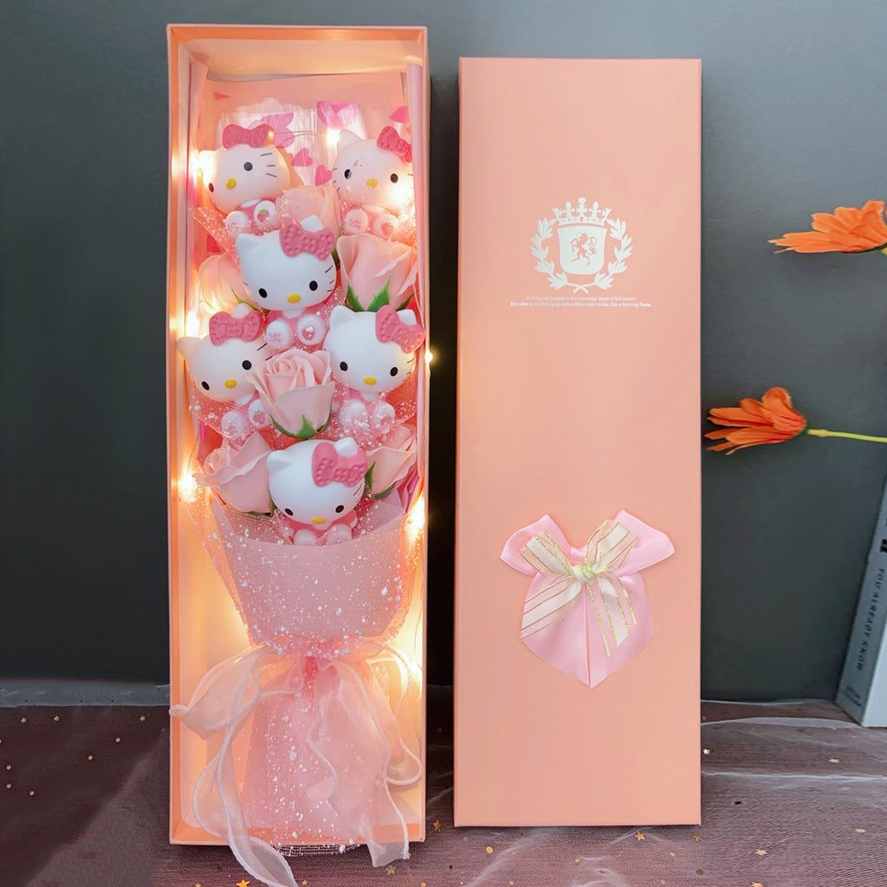 Stitch&Sanrio bouquet with lights