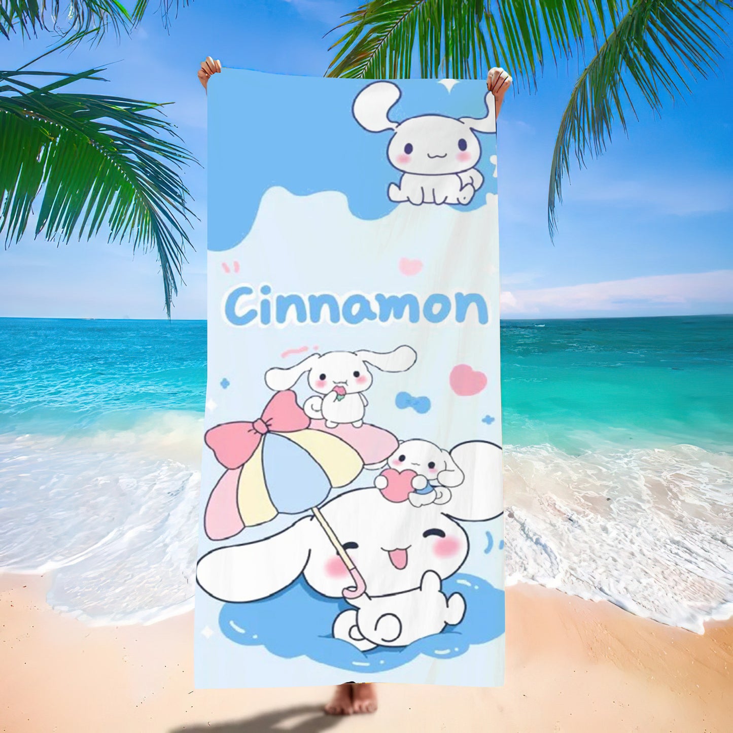 Sanrio&Stitch&Barbie&Mermaid Bath Towel