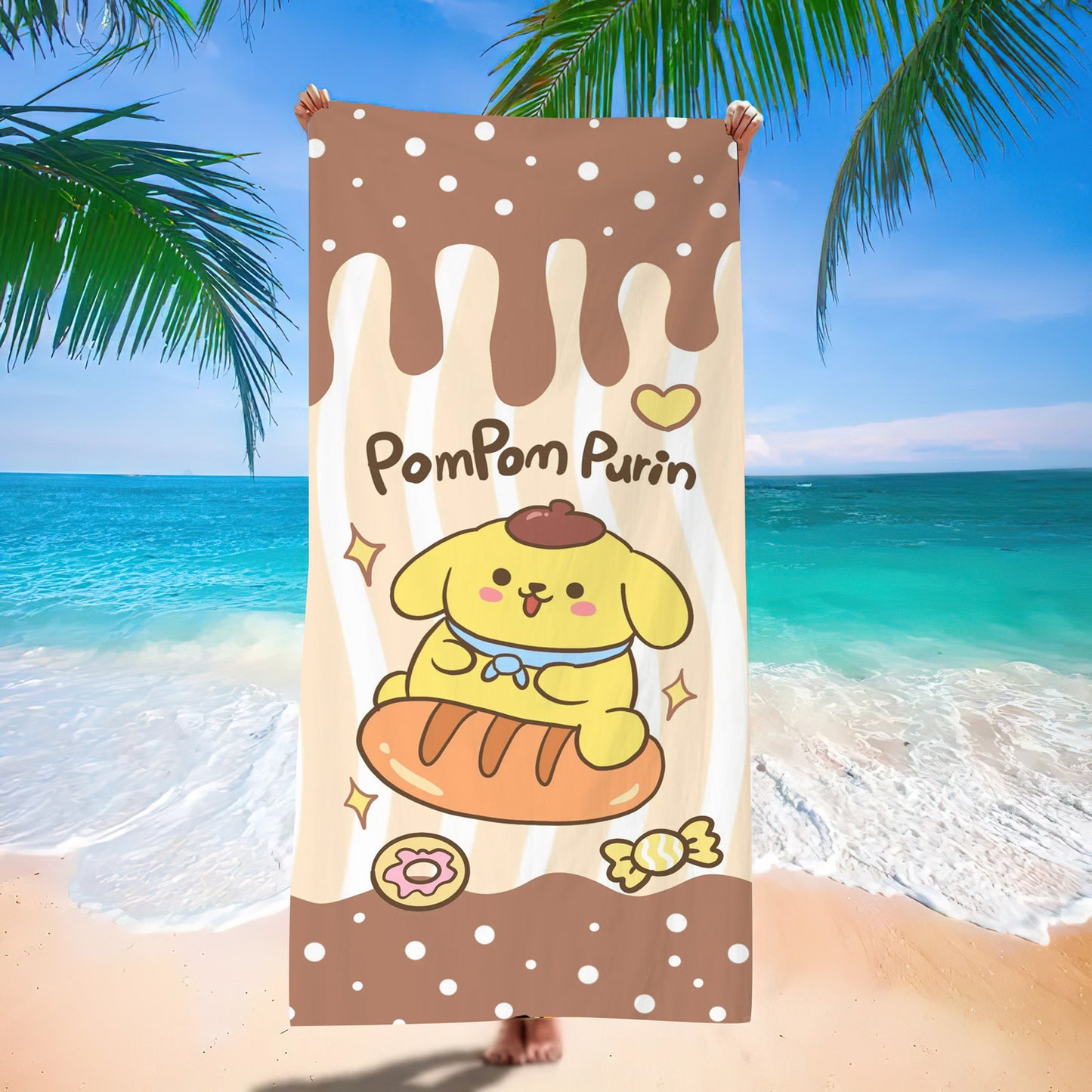 Sanrio&Stitch&Barbie&Mermaid Bath Towel
