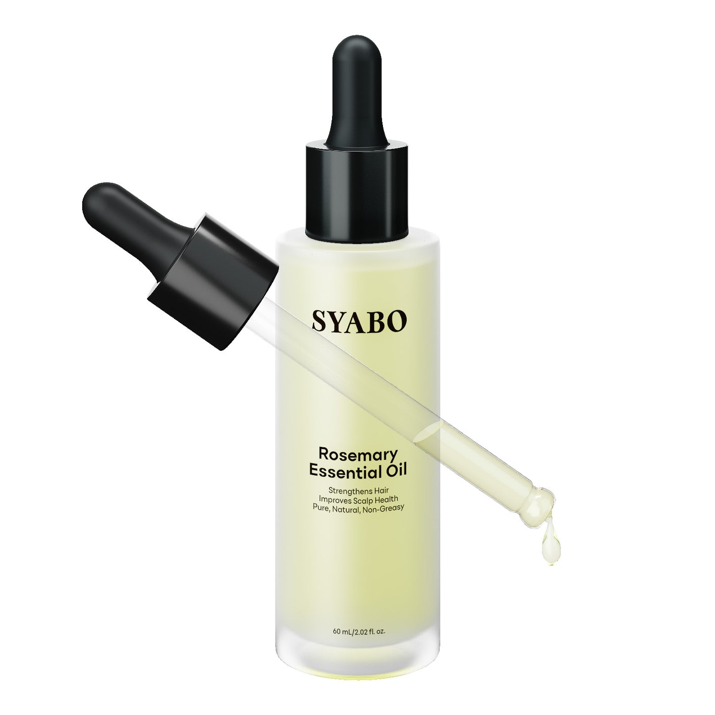 SYABO Rosemary Essential Oil, 100% Pure and Natural Premium Glass Dropper Hair Oil, Rosemary Essential Hair Oils for Hair Care, Hair Oiling, Strengthen Hair Follicles, Nourish Dry Scalp 2.02 FL OZ