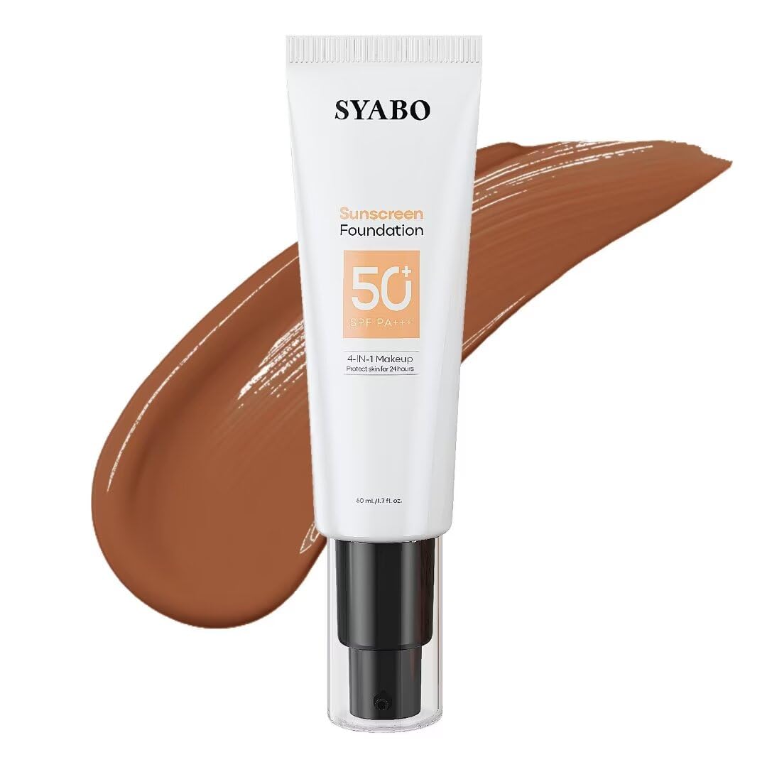 Makeup Foundation, 4-In-1 Foundation - Broad Spectrum SPF 50+ Sunscreen & Tinted Moisturizer & Concealer & Lightweight Flawless Coverage Foundation, Classic Ivory, 1.7 FL OZ