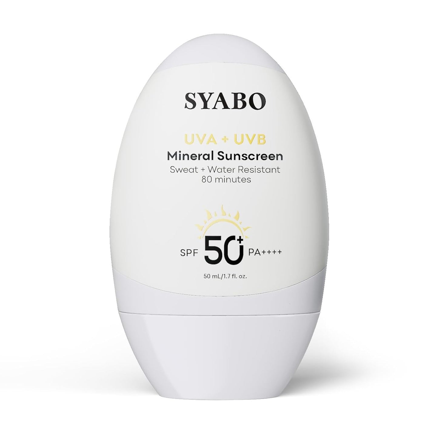 Mineral Sunscreen, SPF 50+ Sunscreen Lotion with Zinc Oxide, Water Resistant Face Sun Cream, Calms Sensitive Skin and Acne-Prone Skin, Broad Spectrum UVA/UVB Sun Protection, 1.7 FL OZ