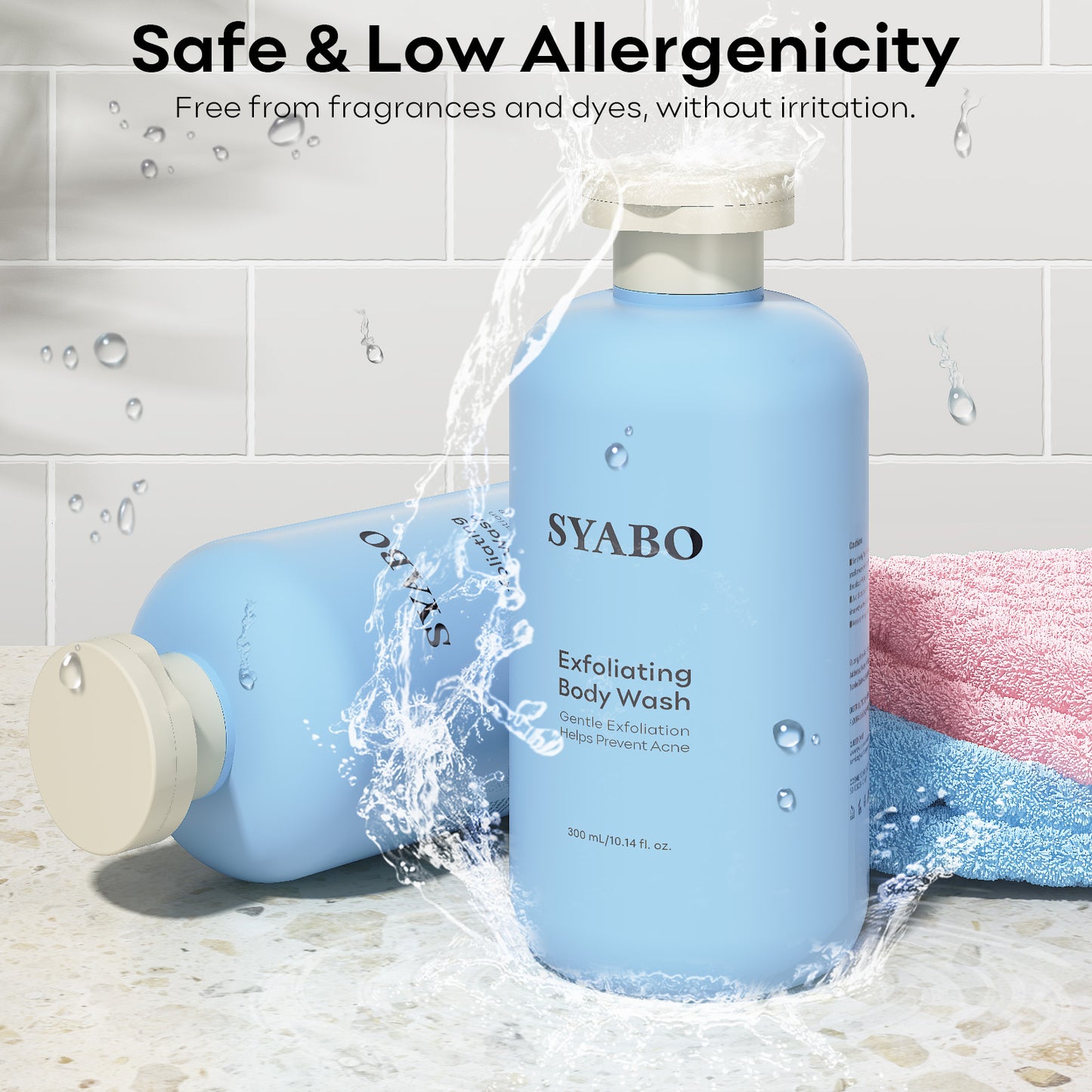 SYABO Anti Dandruff Shampoo for Flaky, Dry, Itchy Scalp, Remove Dandruff and Itching, Soft and Fluffy, Scalp Care and Protect Scalp 10.14 Fl Oz