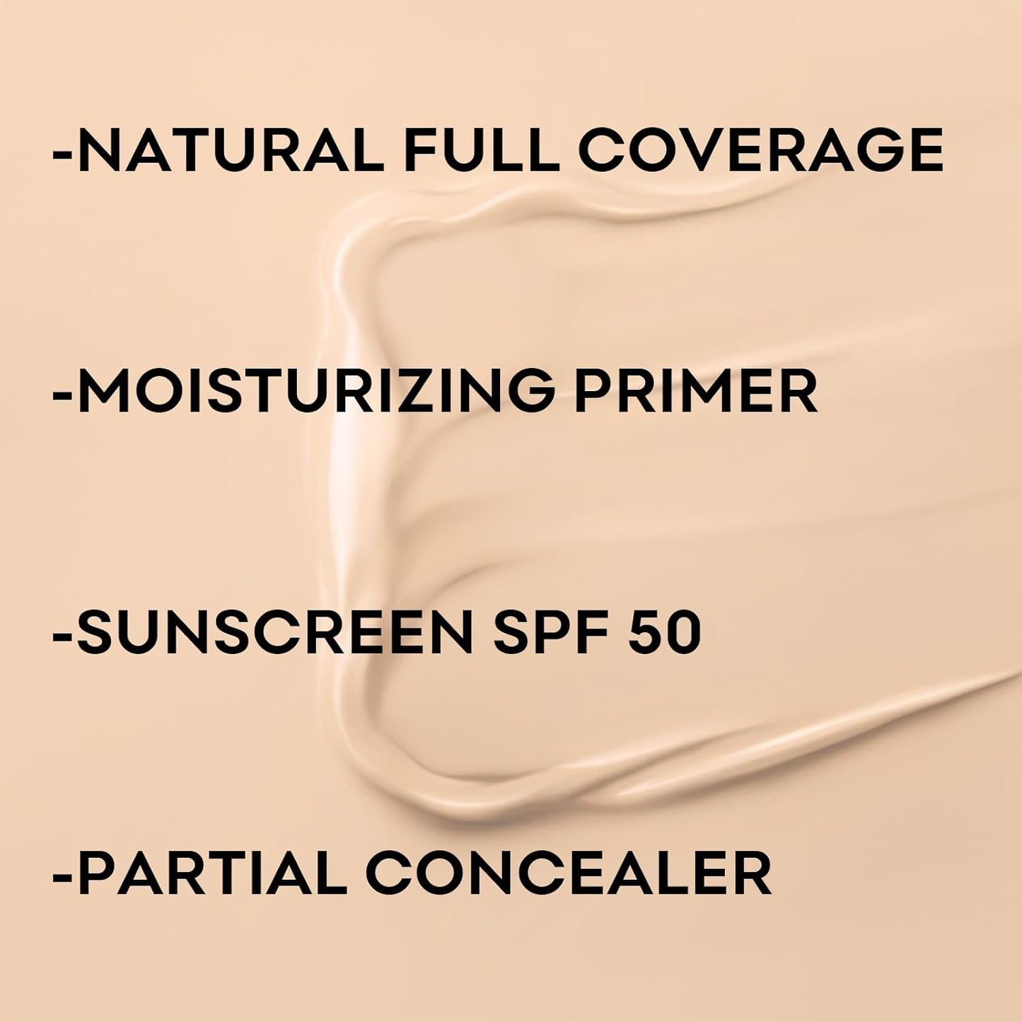Makeup Foundation, 4-In-1 Foundation - Broad Spectrum SPF 50+ Sunscreen & Tinted Moisturizer & Concealer & Lightweight Flawless Coverage Foundation, Classic Ivory, 1.7 FL OZ