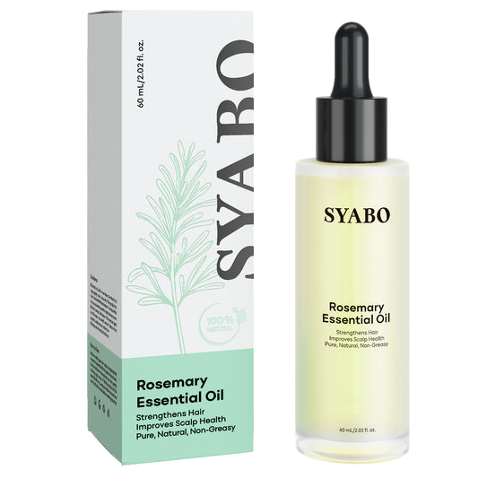 SYABO Rosemary Essential Oil, 100% Pure and Natural Premium Glass Dropper Hair Oil, Rosemary Essential Hair Oils for Hair Care, Hair Oiling, Strengthen Hair Follicles, Nourish Dry Scalp 2.02 FL OZ