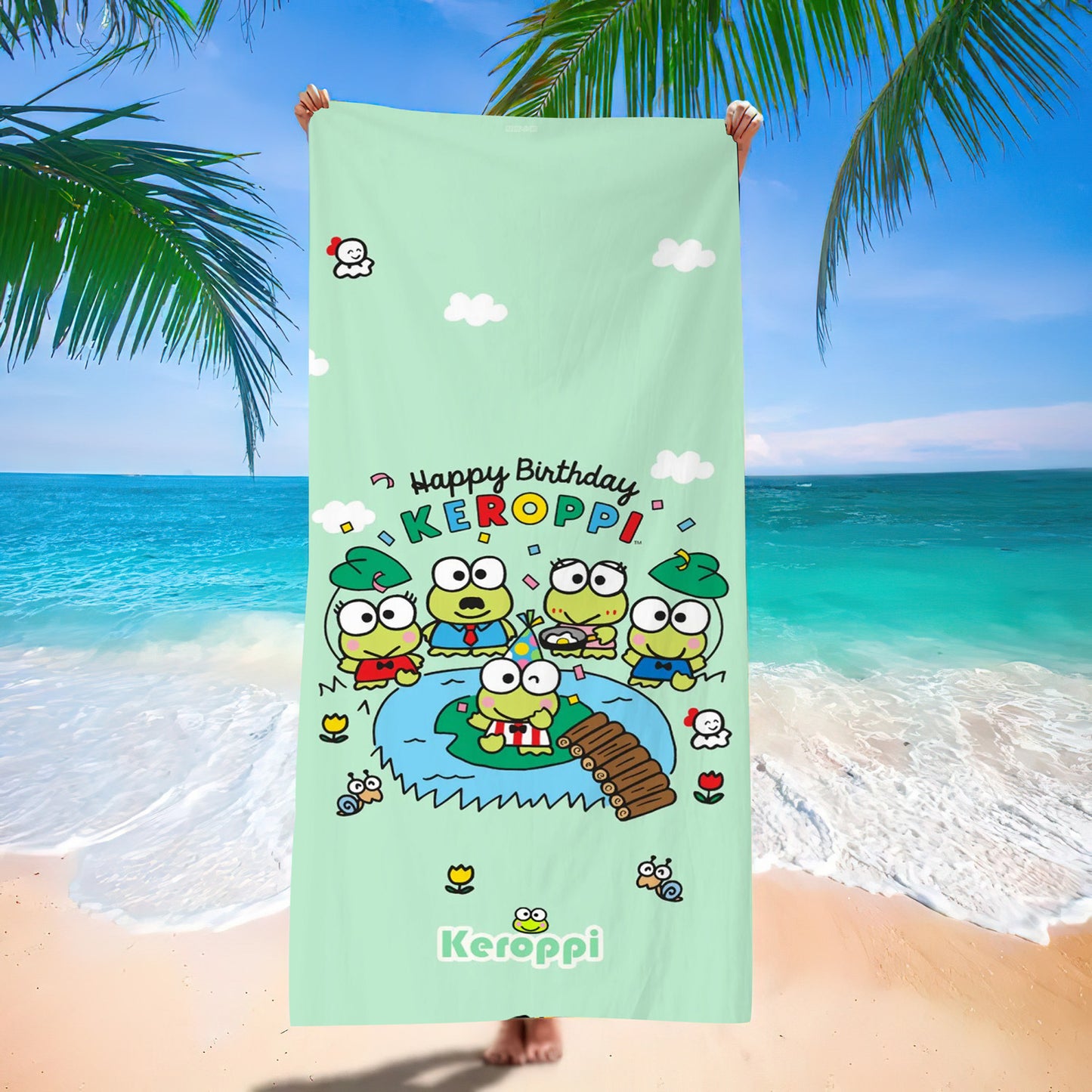 Sanrio&Stitch&Barbie&Mermaid Bath Towel