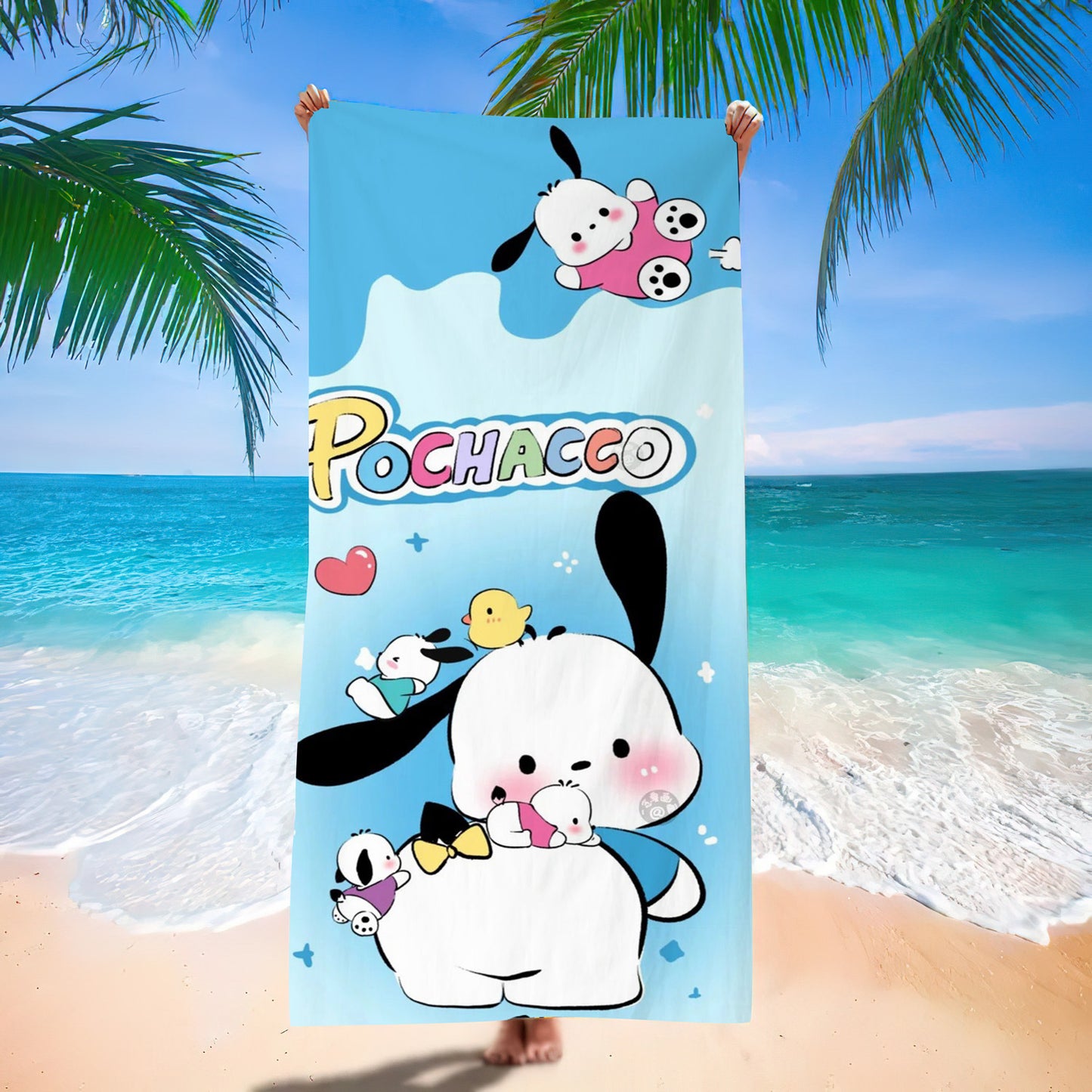 Sanrio&Stitch&Barbie&Mermaid Bath Towel