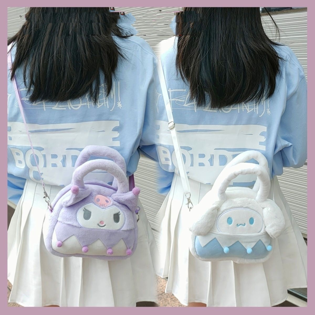 Sanrio fluffy 2 in 1 messenger bag&handbag