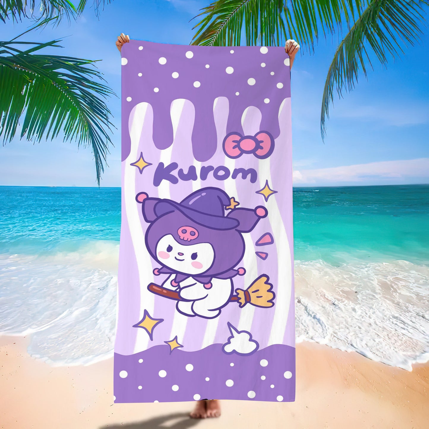 Sanrio&Stitch&Barbie&Mermaid Bath Towel