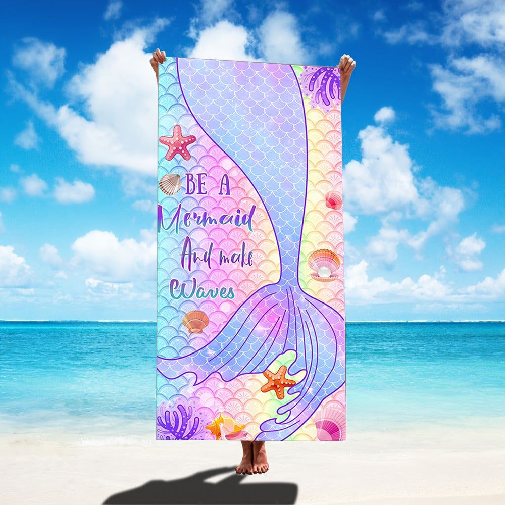 Sanrio&Stitch&Barbie&Mermaid Bath Towel