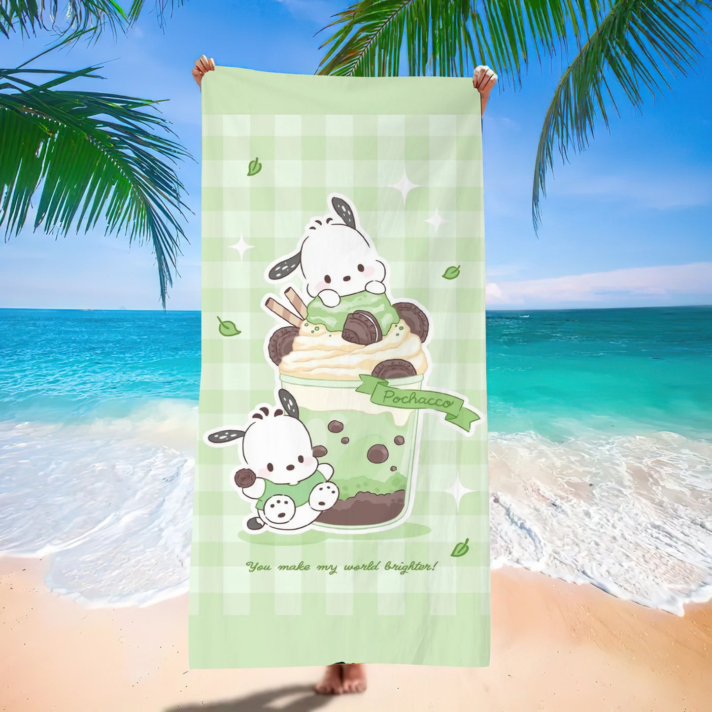 Sanrio&Stitch&Barbie&Mermaid Bath Towel