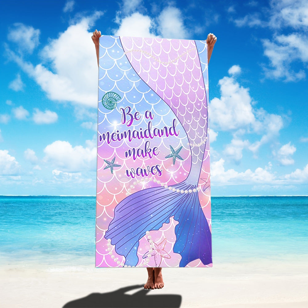 Sanrio&Stitch&Barbie&Mermaid Bath Towel