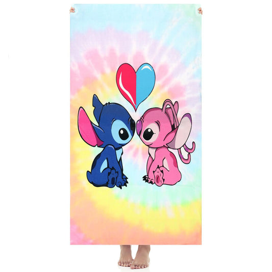 Sanrio&Stitch&Barbie&Mermaid Bath Towel