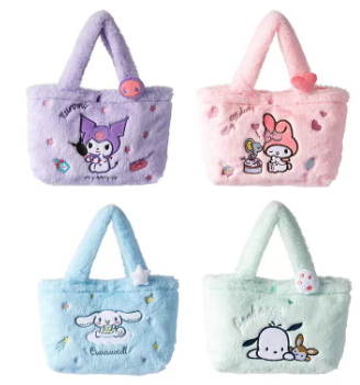 Sanrio fluffy 2 in 1 messenger bag&handbag