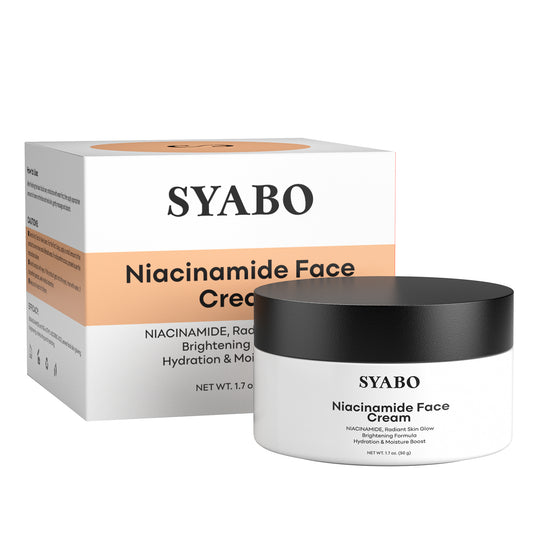 SYABO Niacinamide Face Cream, Anti-aging Face Moisturizer, Dilute Acne Marks, Even Skin Tone, Increase Skin Luster - All Skin Types 1.76 Fl. oz/ 50ml Skincare Lighten Skin Repair Moisture Hydrate Hydrating Moisturizing